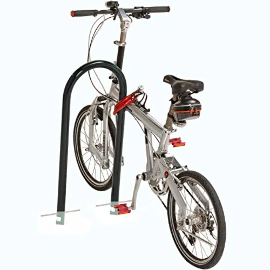 Rack de bicicleta de montagem abaixo do solo URack com capacidade de 2 bicicletas Construção de aço durável e acabamento de revestimento em pó preto Ideal para Commer