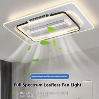 Ventilateur de plafond sans pales silencieux pour salon d'été, éclairage moderne minimaliste, climatisation intelligente 3