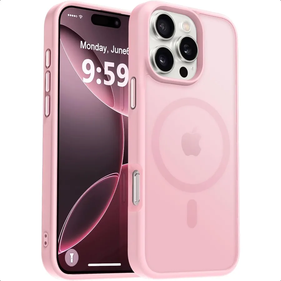 

MOCCA Strong Magnetic for iPhone 16 Pro Phone Case [Compatible with Magsafe][16FT MilGrade Drop Protection] Slim Thin Transluce