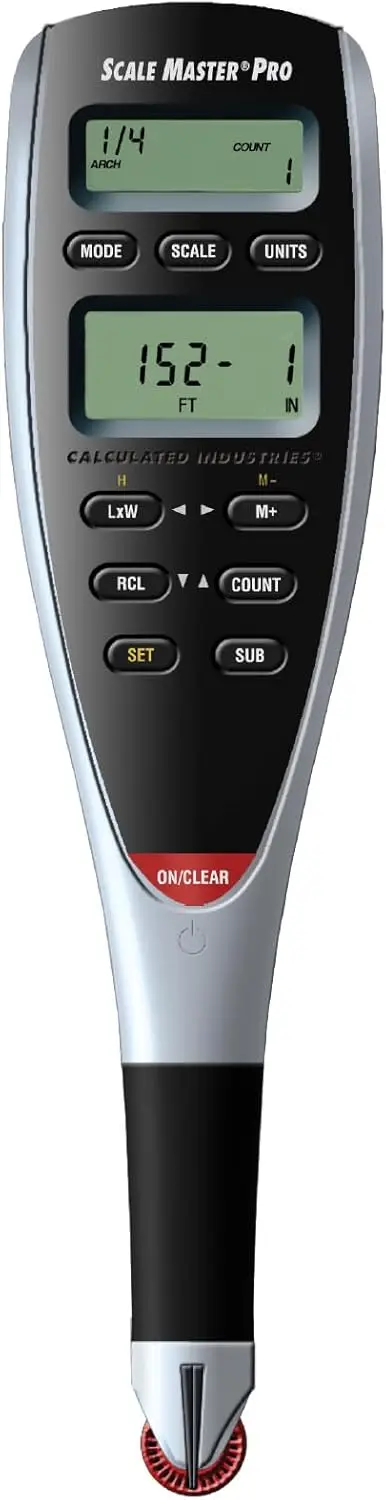 

7.3-Inch Digital Plan Measure Tool with 72 Built-in Scales for Accurate Area and Volume Calculations