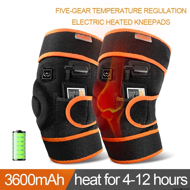 

Electric Heated Knee Massager Brace Adjustable 3 Gear Temperature Elbow Protector Compress Heated Shoulder Warmer Massager