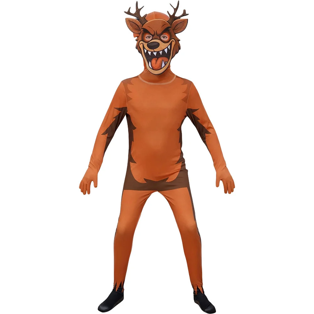 أزياء الهالوين إلك ليالي في الغابة الغزلان للأطفال أزياء تنكرية لحفلة بومة الغزلان 99 ليلة لعبة رعب الغابات مجموعة أزياء لعب الأدوار #2