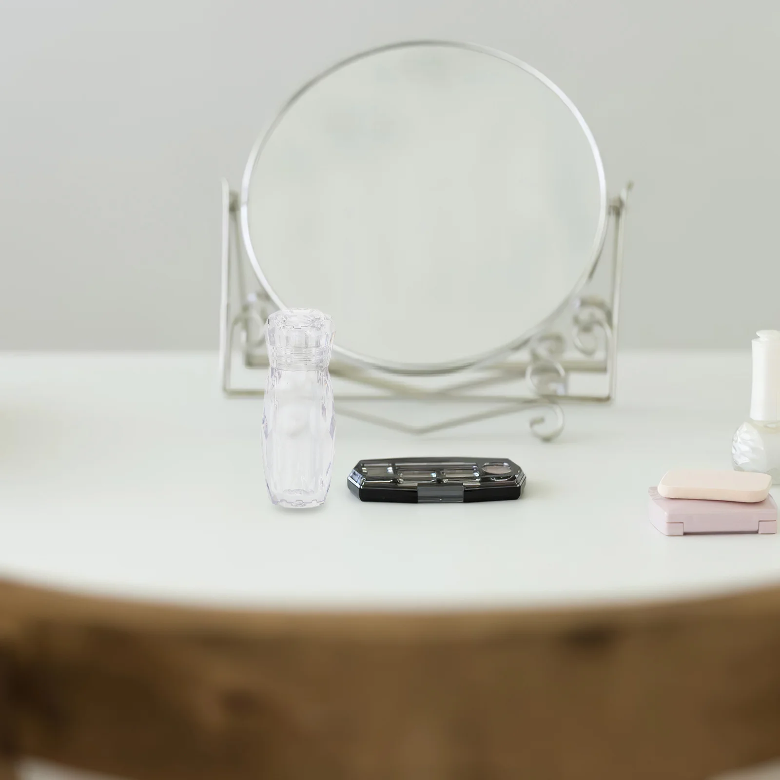 5 個 3 ミリリットルグリッター容器透明プラスチック瓶旅行用メイクアップ Diy 工芸品詰め替えパウダーディスペンサーボトルルースメイクアップ