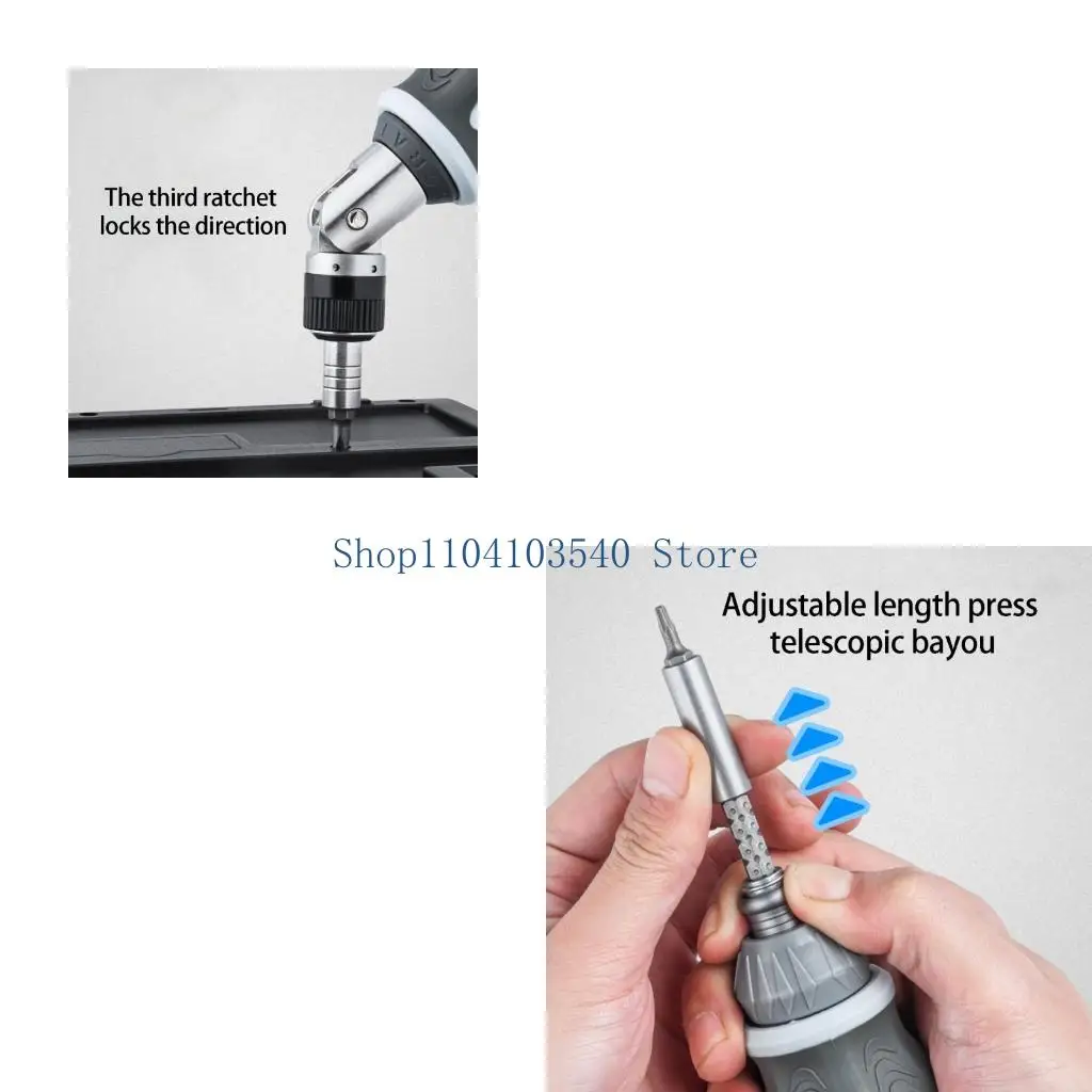02DC High Performances Screwdriver Set With Swivels Head And 8Bits Option