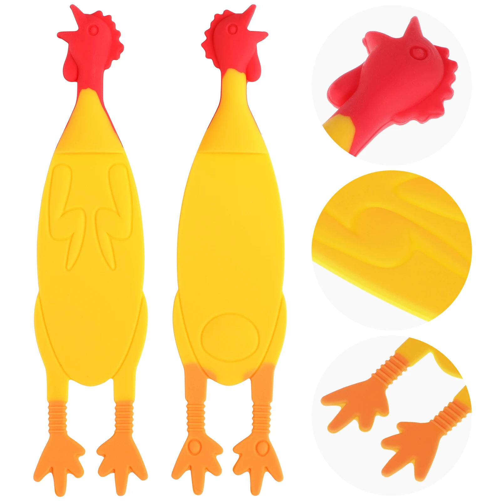 2Pcs Silicone Bookmarks for Teens Women Funny Reading Accessory Page Marker Portable Gift Book Decor