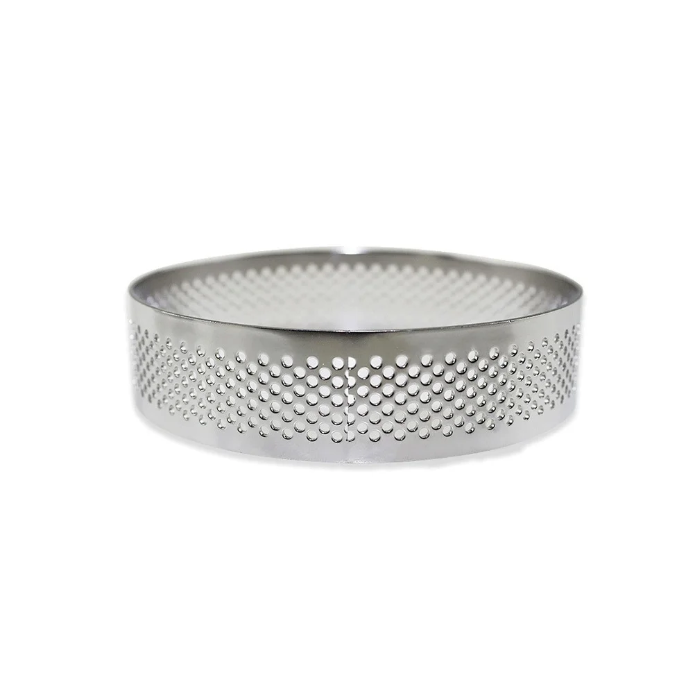 

1Pcs Stainless Steel Cake Mold Ring 304 Round Hole Ventilated Mousse Cake Circle Baking Pastry Cookie Cutter 6cm Silver
