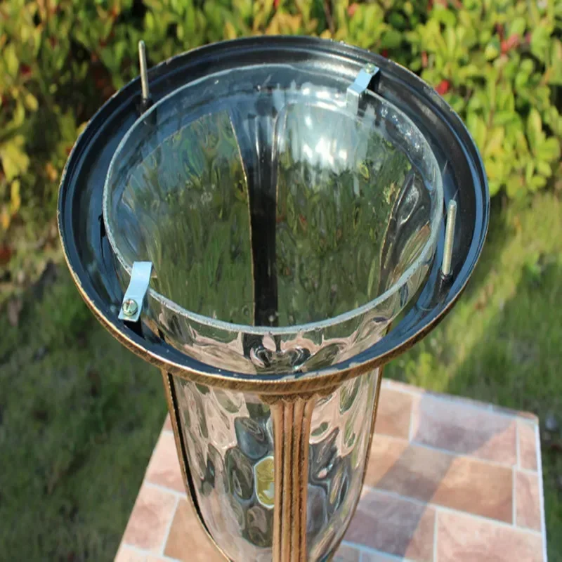 

Водонепроницаемый садовый столб, светильник, алюминий, 220 В/110 В, бронза/черная настенная колонна, уличный светильник, светодиодное освещение