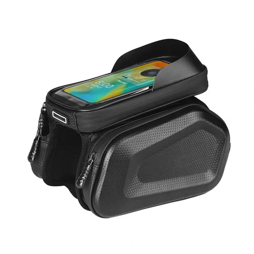 Bicycle Bag  Portable Shock Absorbing Multi-pocket Design  Pressure Resistance Top Tube Bag for Biking