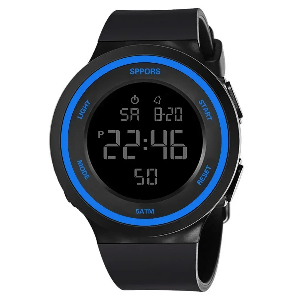 Reloj luminoso de cuarzo para hombre, cronógrafo militar, resistente al agua, para natación, deporte al aire libre, de pulsera, de silicona, a la moda