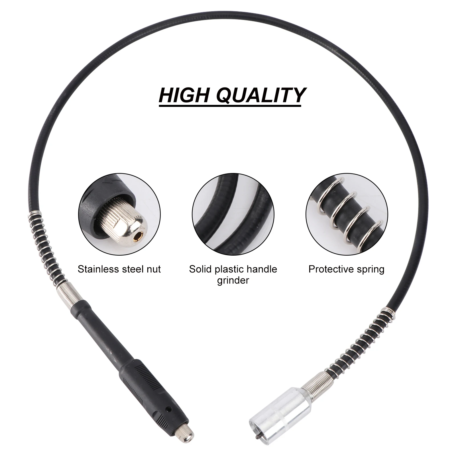 

1 set Grinder Accessories Set Flexible Shaft Adapter Extension Plastic Handle Polishing Kit Compatible Flex Shaft for Electric