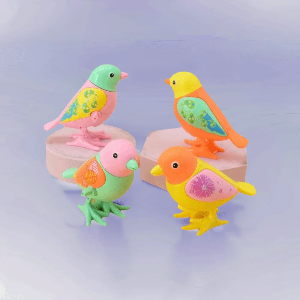 1 st Grappige Kleur Willekeurige Uurwerk Vogel Speelgoed Kronkelende Mechanisme Plastic Lente Aangedreven Ekster Speelgoed Cartoon Springen Vogel Speelgoed