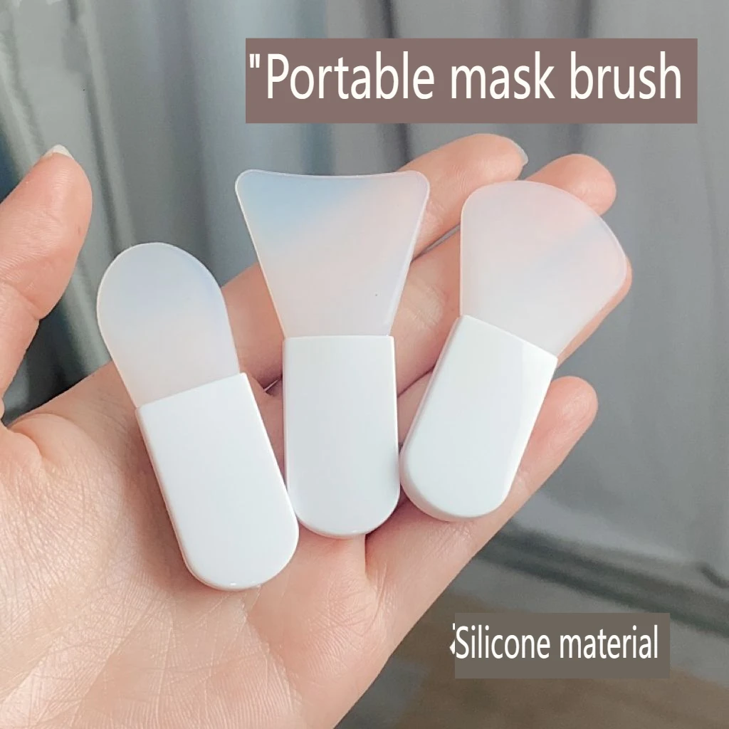 Mini Silicone Mask Refresh Mini Short handle Mud Film Applicator Makeup Brush Facial beauty tool