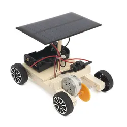 DIY Kids Creative Wooden Puzzle Solar Car Toy Science Experimental Tool Kit Learning Education Games for Kids Teaching Aid