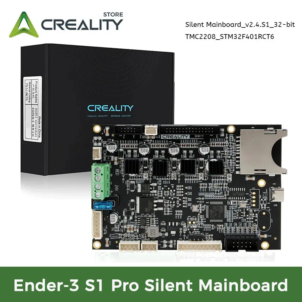 Creality Ender-3 S1 Pro Silent Mainboard Kit 32 Bit V2.4.S1 3D Printer Parts Upgraded High Performance TMC2208 STM32F401RCT6