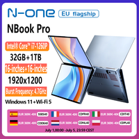N-one NBook Pro 16 inch+16 inch Dual Screen Laptop Intel Core i7-1260P(12C/16T Up to 4.7GHz) 32GB DDR4 1TB SSD 1920x1200 Laptop
