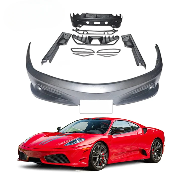 Super Car Auto Accessories Car Bumpers for Ferrari F430 To SC Track Version Body Kit Front Bumper Rear Bumper Side Skirts Tails