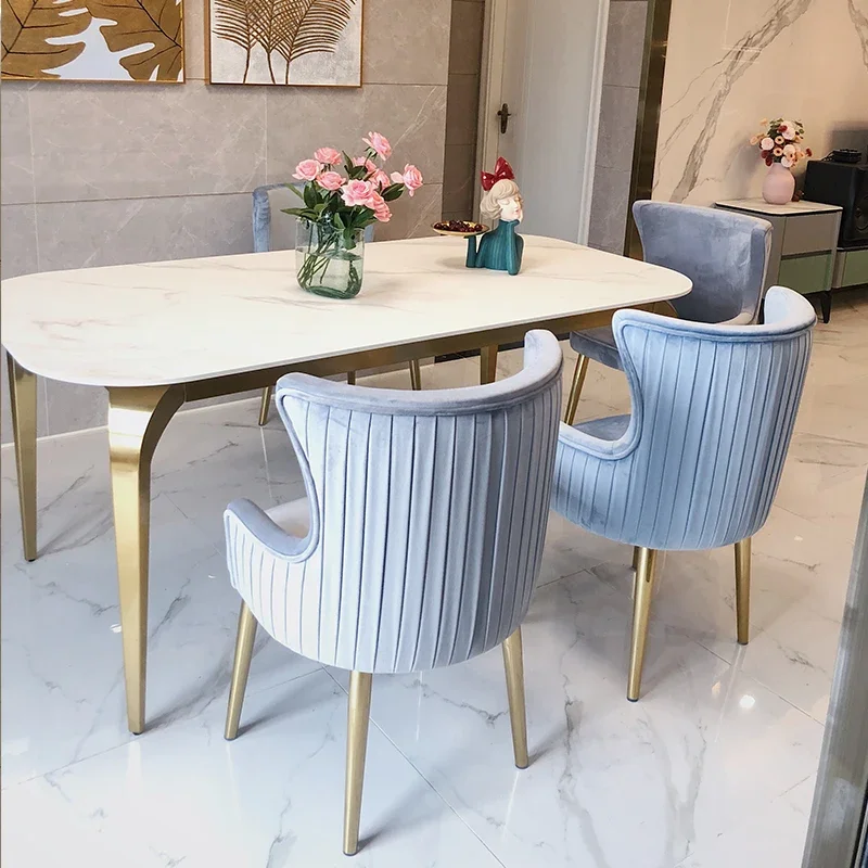 

Makeup Minimalist Dining Chairs Comfortable Waiting Dressing Portable Dining Chairs Party Luxury Throne Stoel Home Furniture