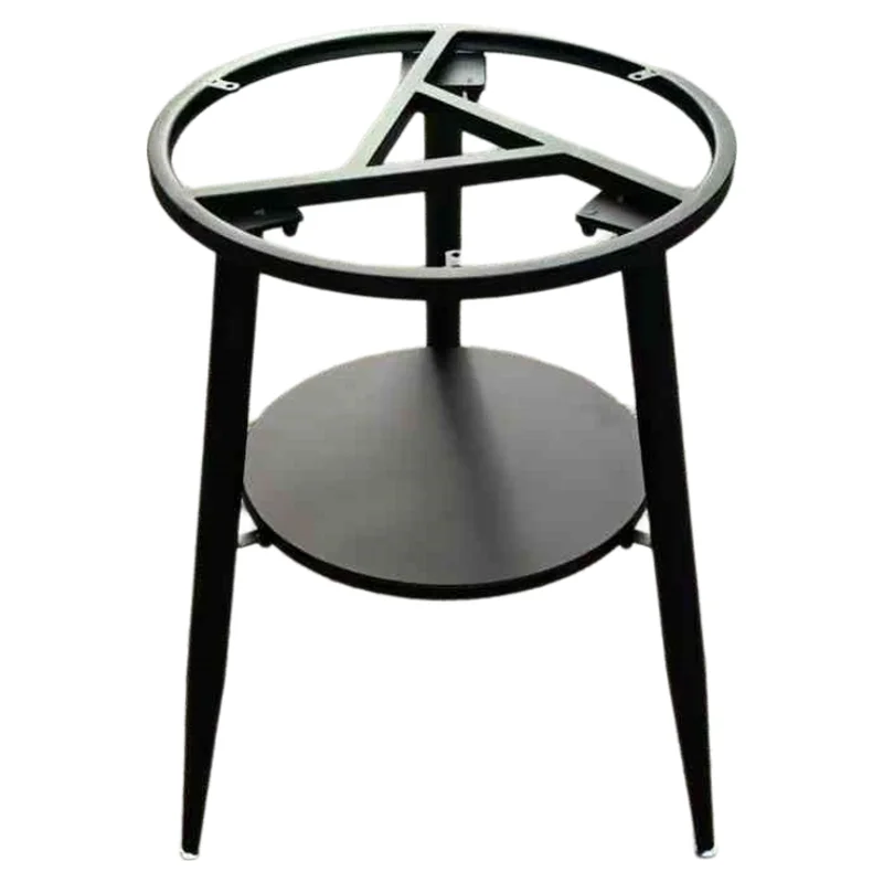 Base per tavolo da balcone in metallo personalizzabile Tavolo da pranzo moderno Supporto per gambe a doppio livello Supporto da scrivania rotondo Accessori Tavolini resistenti