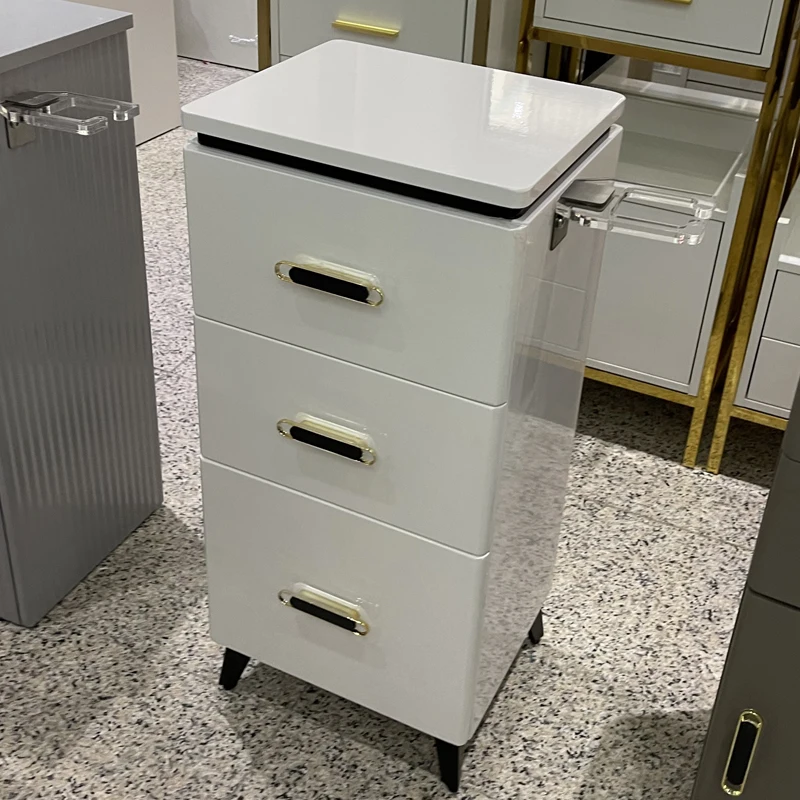 Modern Luxury Professional Hair Salon Equipment Working Trolley 2 Layer Portable And Foldable Saloon Trolley With Wheel