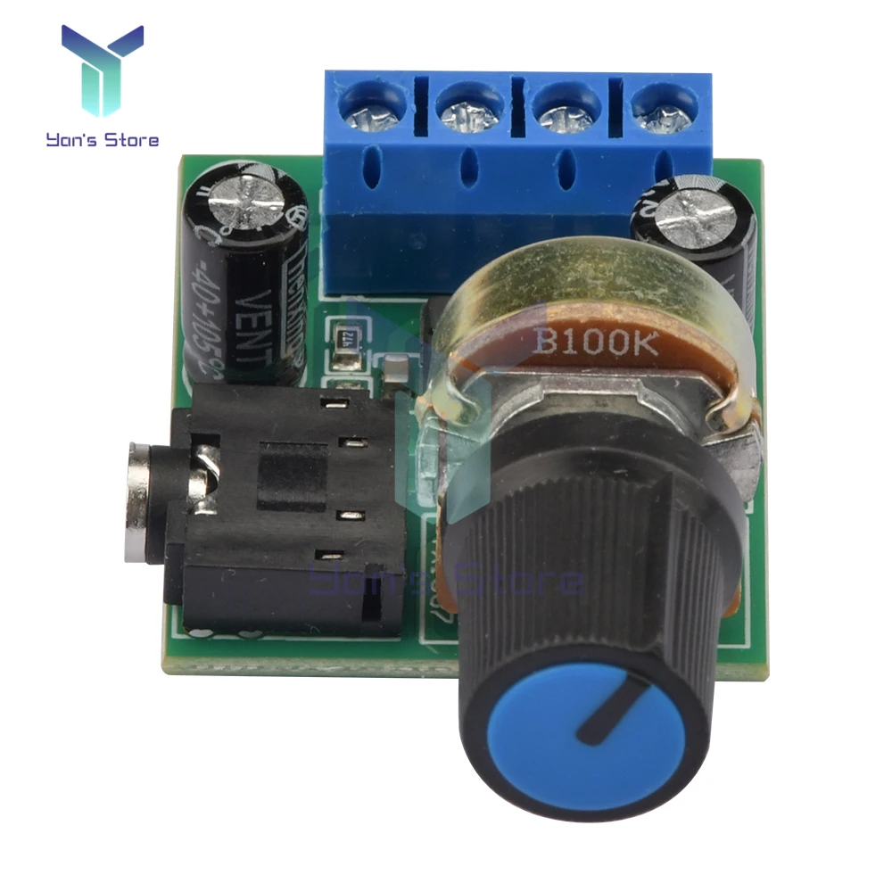 LM386 Mono Mini Power Amplifier Board YX1667 DC 3-12V Adjustable Volume Audio Amplifier Module