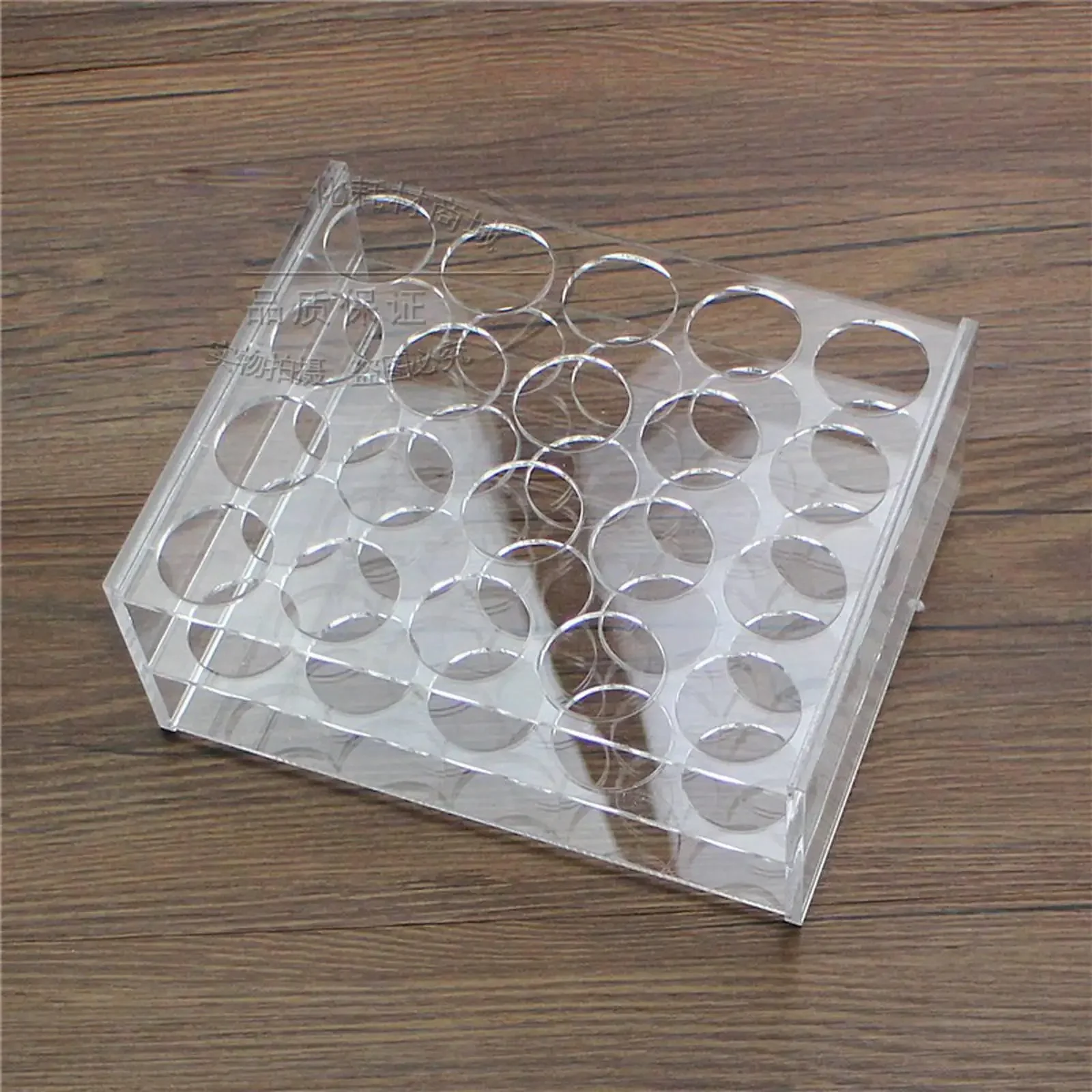 29mm Diam 20 Holes Methyl Methacrylate Rack Stand For 50ml Centrifuge Tubes