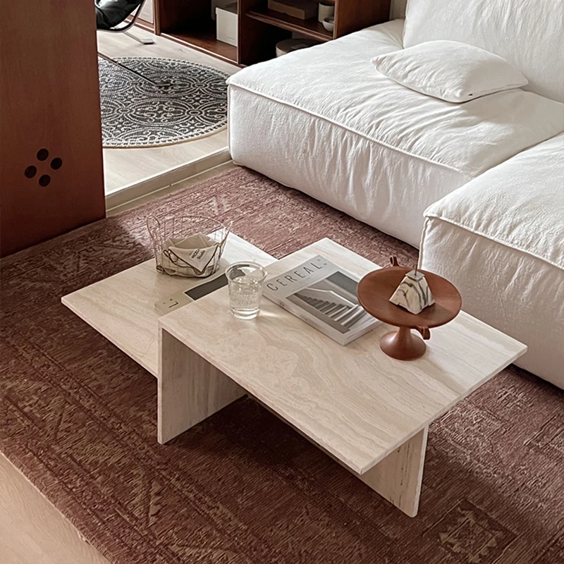 

Small Modern Coffee Table Simple Clear Marble Living Room Side Table Nordic Balcony Minimalist Mesa Auxiliar Home Furniture