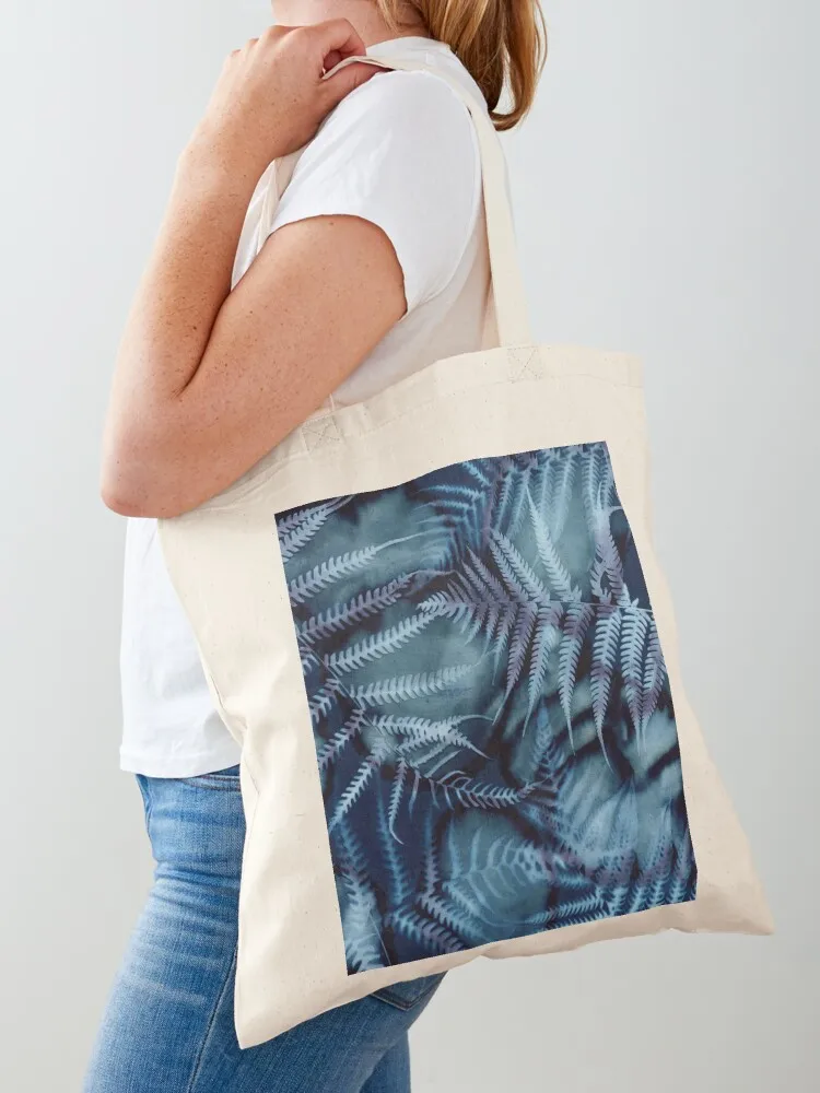 

Forest Dreaming fern deep rainforest jungle cyanotype art Tote Bag large tote bag shopper bag woman Shopping bags