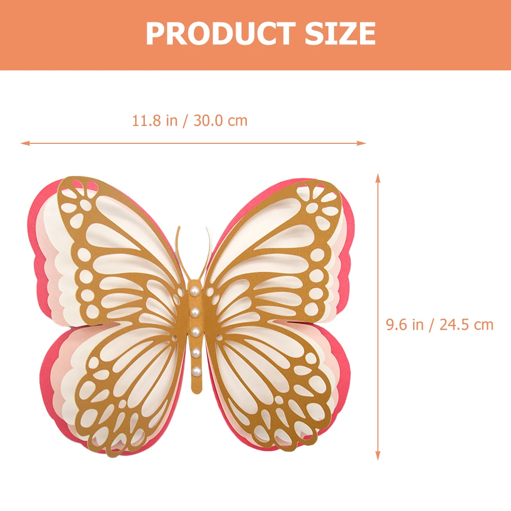 

Butterflies Wall Decor 3D Self Adhesive Decal Hollow Out Design Paper Stickers For Kids Room Bedroom Living Dining