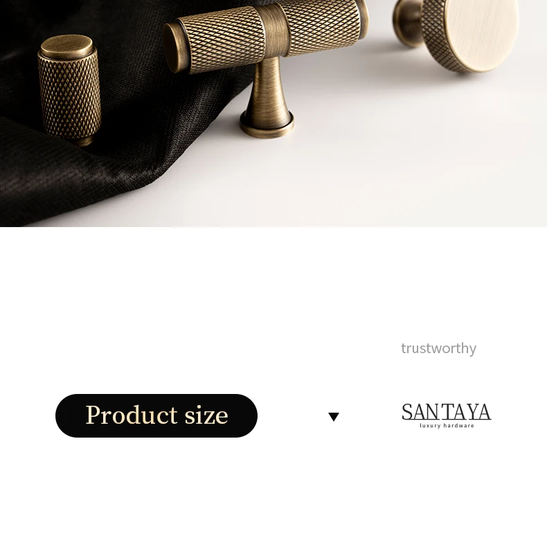 Santaya Solid Antique Brass Diamond-cut Cross Knurl Pattern Bronze Wardrobe Cabinet Handles T-bar Knobs Pitch 320mm Long Pull