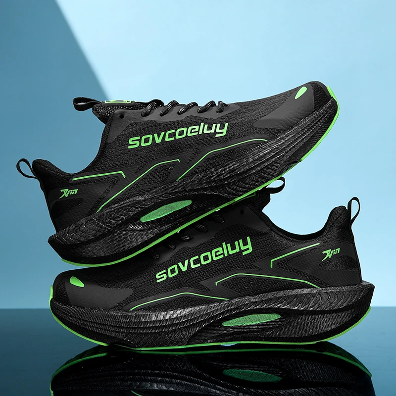 New Lightweight and Breathable Sneakers, Mesh Running Shoes, Ultra-light Popcorn Carbon Plate Casual Sneakers, Couple Style view 3