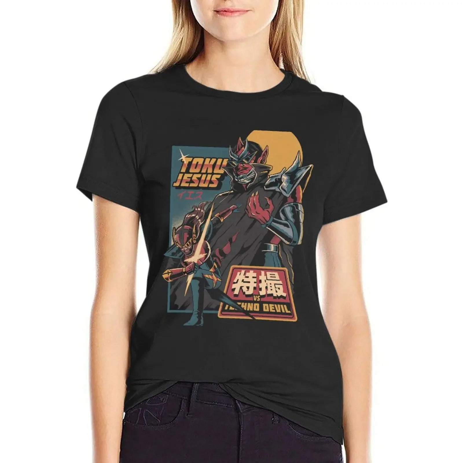 

TokuJesus T-Shirt blacks summer clothes Blouse anime t shirt Women