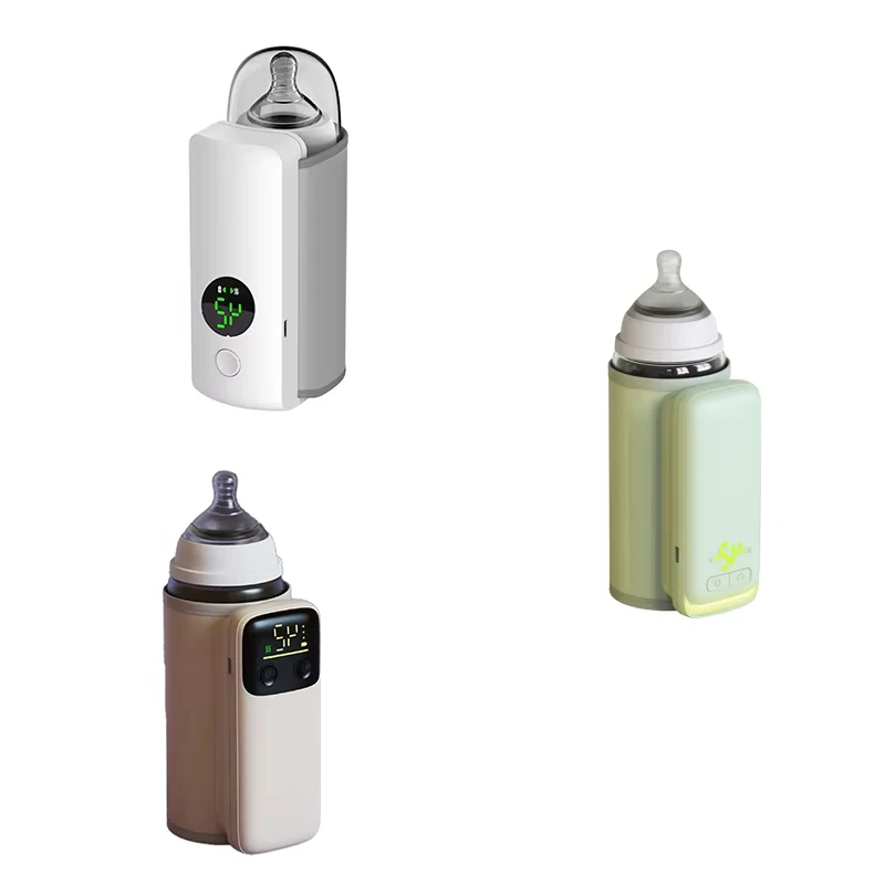 B-M 1Set Bottle Heating Jacket 6Levels Adjustment Temperature Display Bottle Heater 6000Amh