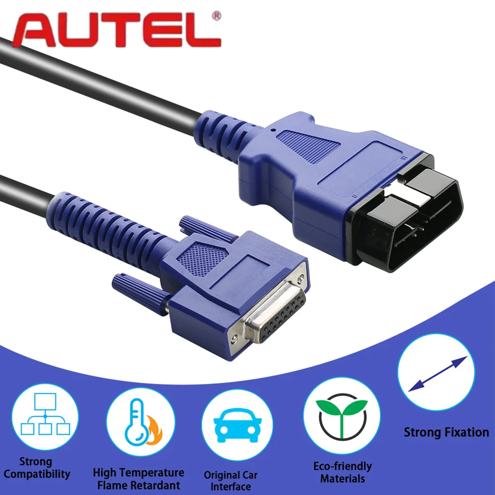 OBD2 Main Test Cable For Autel MaxiIM IM508 IM508S Diagnostic Scanner 16Pin To DB15 Female Connector OBD-II IMMO Replacement