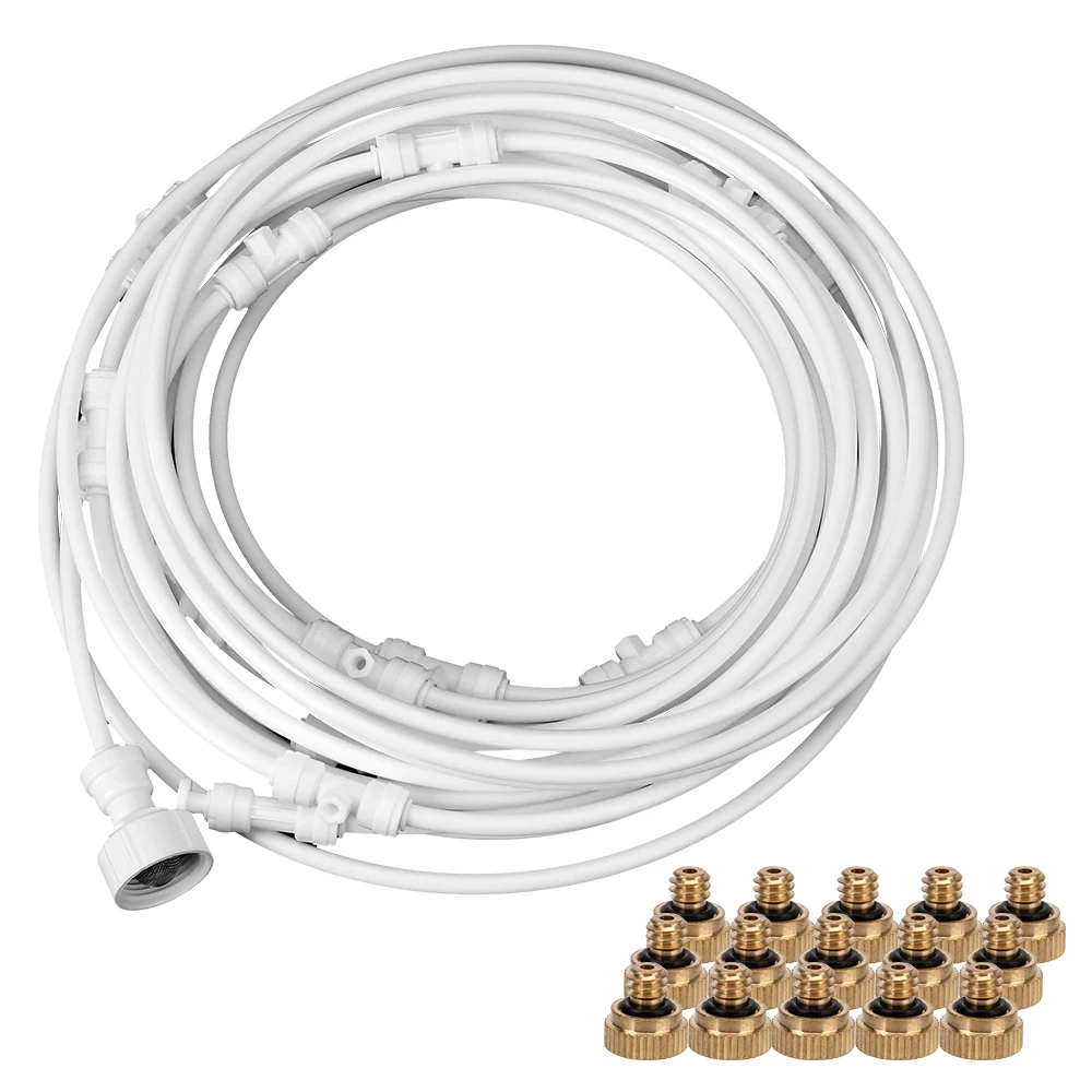 

Система распыления тумана, система охлаждения тумана для патио, распылитель, спринклер для теплицы, цветов, растений, сада, полива, орошения Mister