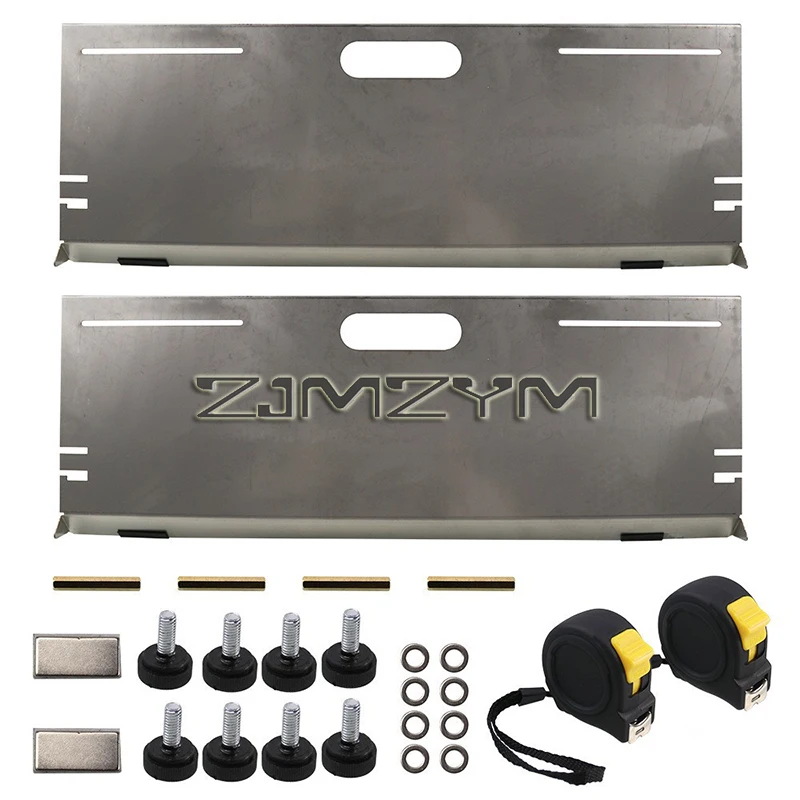 

Stainless Steel Toe Alignment Tool Plate Wheel Alignment Tool 2 Sets with 2 Tape Measures Convenient Wear Resistant for Auto