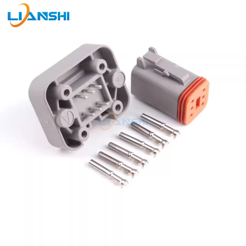 DT06-6S waterproof connector for vehicle circuit board pin end wire harness sheath PCB male and female straight pins DT15-6PA