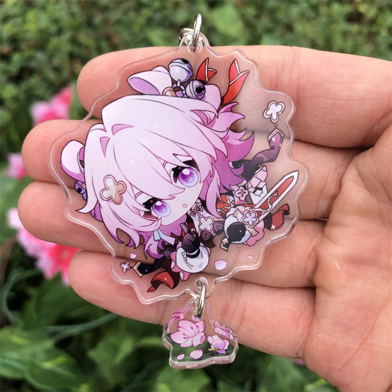 Game Honkai: Star Rail Boothill Jade Keychain Anime Accessories Backpack Pendant Prop Badge