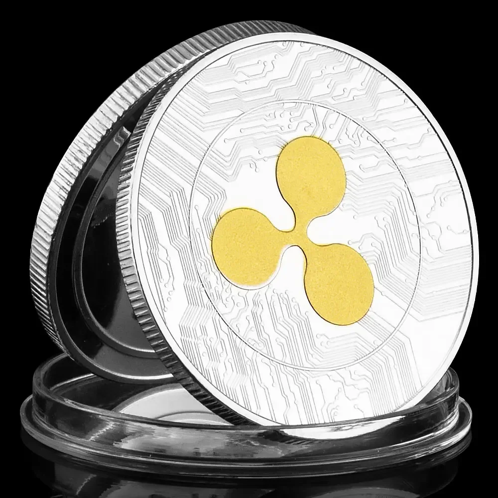 High Quality Ripple Coin Plated Commemorative Coin Collectible Gift Ripple XRP Physical Collection Art 1PCS Ripple Coin