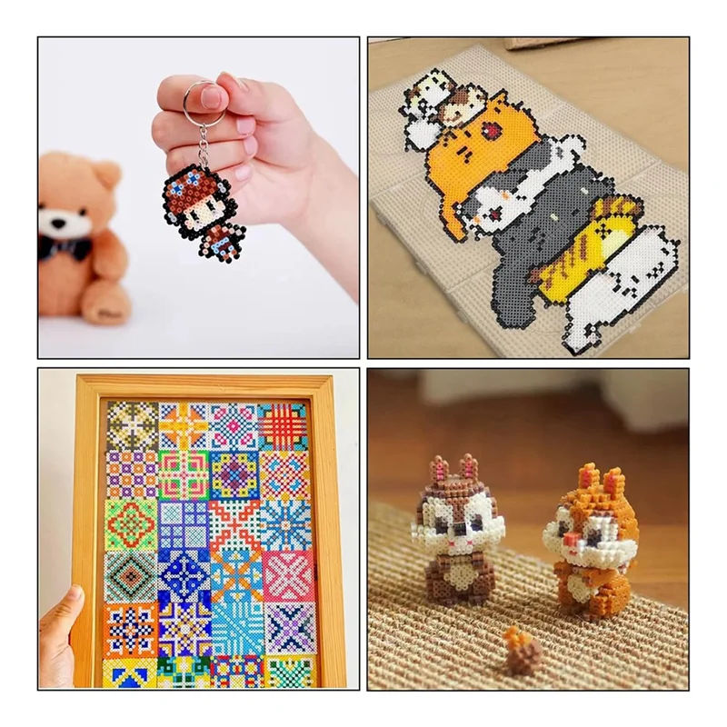 

Стильные-20 шт. большие бусины-предохранители, перфорированные доски, квадратные пластиковые доски для бусин, 5 мм, прозрачные бусины-предохранители, пластиковые доски из расплавательных бусин