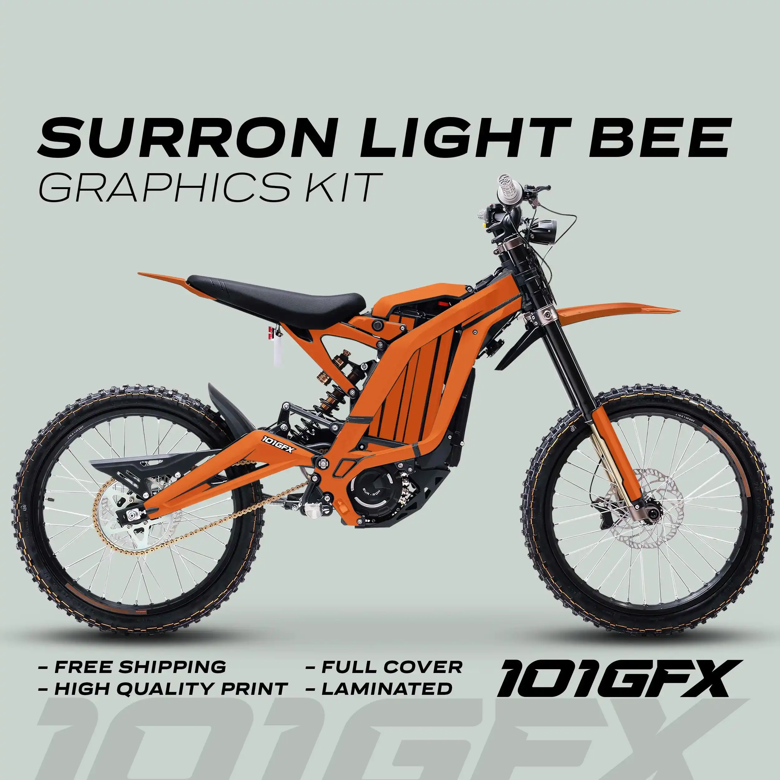 Graphics Kit MONO COLOR ORANGE Stickers Color change laminated Decals single color   lbx l1e Segway x260 For Surron Light Bee X