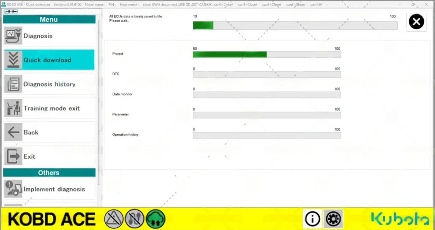 

Диагностическое программное обеспечение SpecDiag Kubota KOBD ACE v2.04.0100