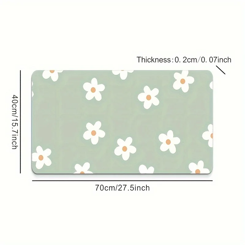 لوحة ماوس بتصميم زهور عالي الدقة - مطاط طبيعي سميك وناعم مع قفل حافة مثالي وقاعدة غير قابلة للانزلاق للاستخدام المكتبي للألعاب - معرف #5