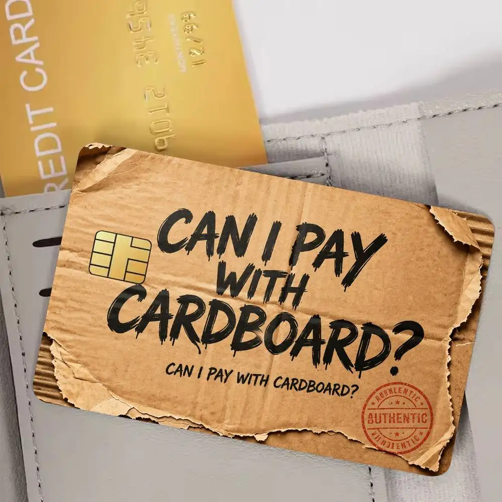 Can I Pay With Cardboard Credit Card Skin Stickers For Bank Card Bus Metro Card Sticker Waterproof