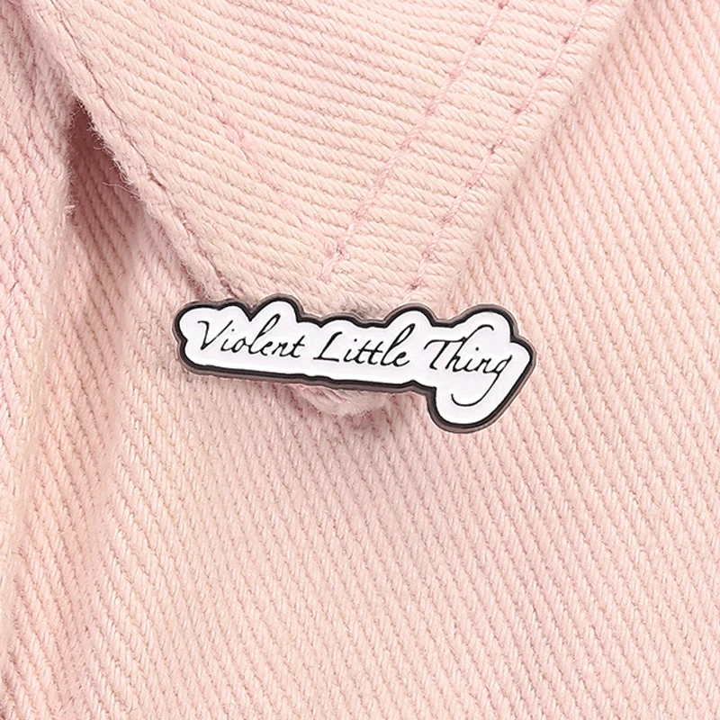 Violent Little Thing Enamel Pin Fourth Wing Inspired Book Lovers Brooch Lapel Backpack Badge Jewelry Gift For Bookworm Friends