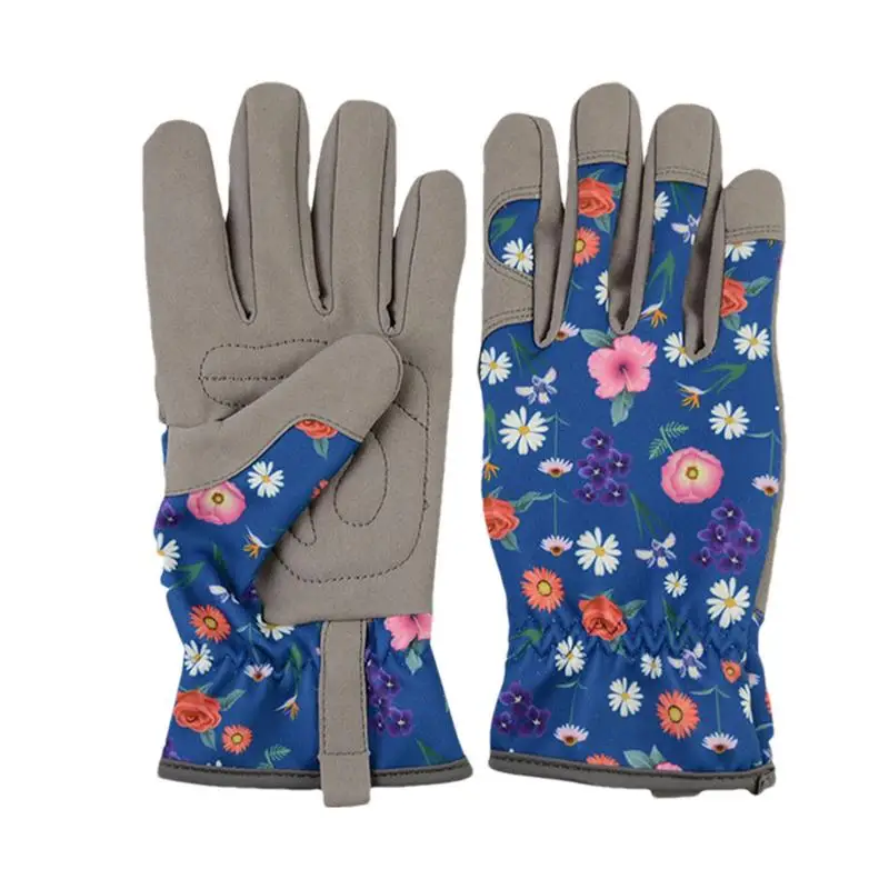 

Garden Gloves with Printed Pattern Heavy Duty Gardening Gloves Work Gloves Safety and Protection Construction Grip Gloves