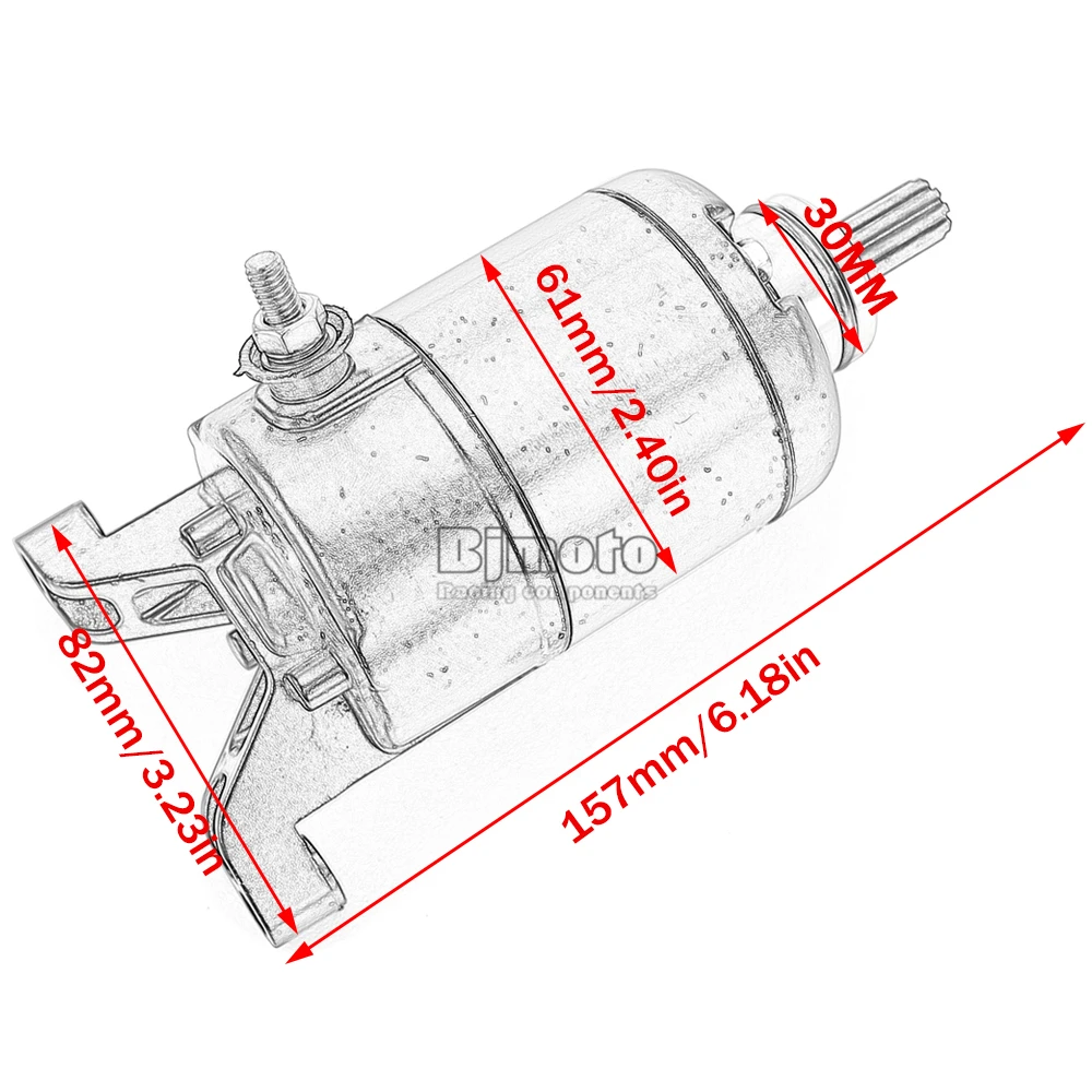 Anlasser für Suzuki Gixxer 150 2015-2019, GSX-R, GSX-S 125 150 2018-2021, Raider R150, Satria Fu 150 Fi, 31100-34J00, 31100-12K00 – Detail 6