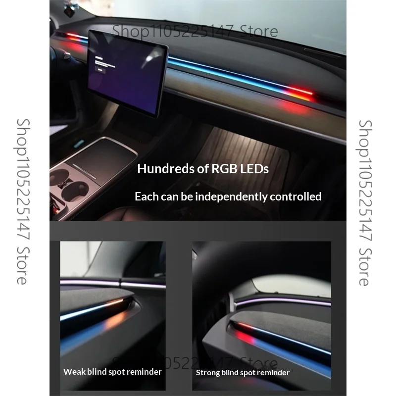 

It is suitable for Tesla Model 3/Y refreshed version of BSD blind spot intelligent ambient light assisted driving