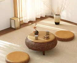 Tatami Internet celebrity coffee table bay window small table kang tables bedroom home simple windowsill low rattan storage