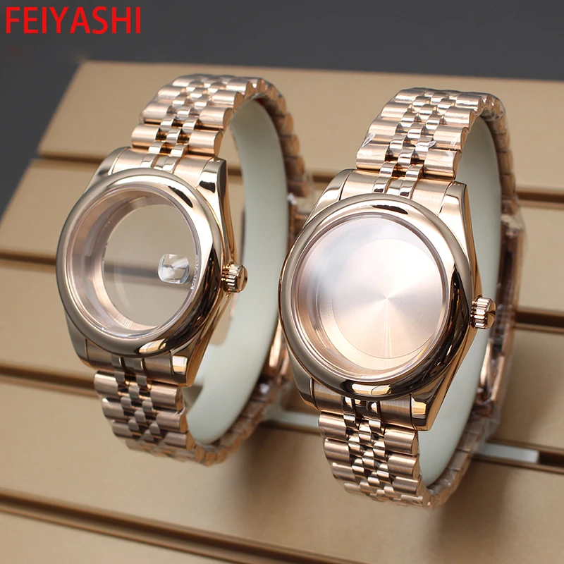 Imagem -03 - Cinta Acessórios Relógios Masculinos Peças Pulseira de Cristal Safira para Nh35 Nh36 Miyota 8215 Movimento 28.5 mm Dial 36 mm 40 mm Cases