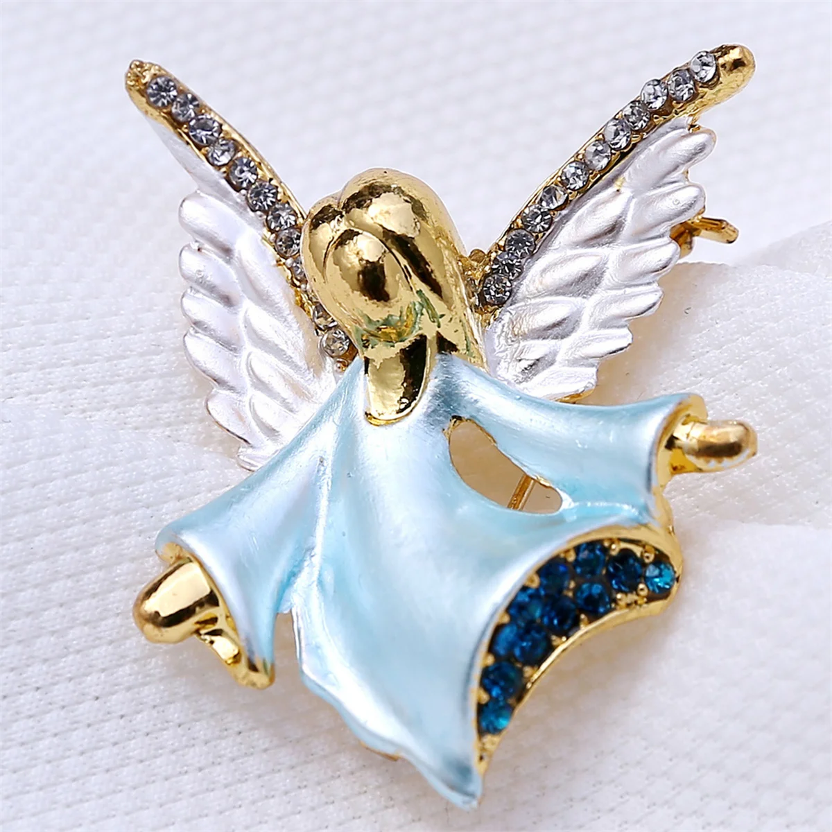 Rinhoo Musik Engel Fee Broschen für Frauen Vintage weiße Engels flügel Weihnachts figur Emaille Pins Neujahr Geschenke Weihnachts schmuck – Detail 17